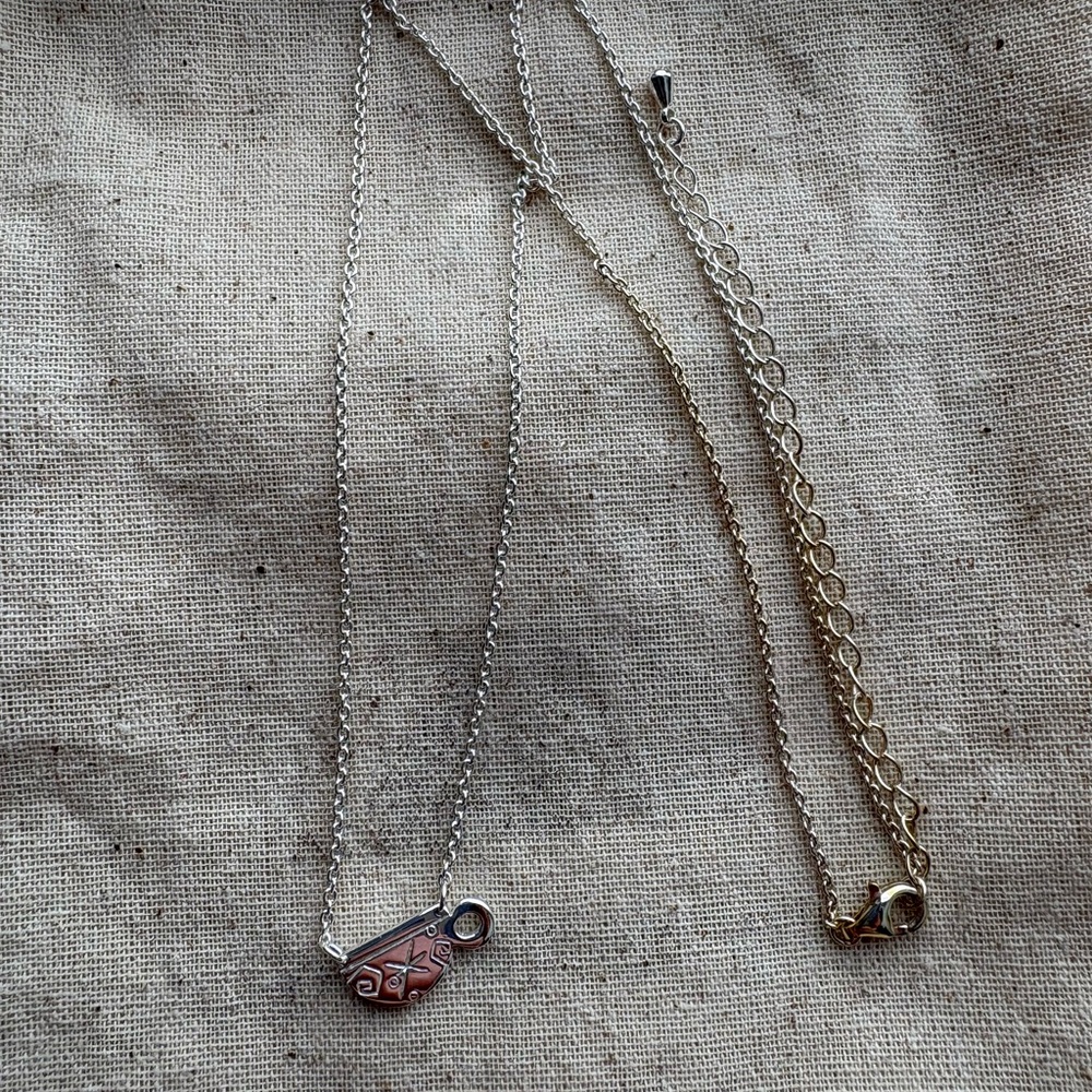 Make it Minnie Mad Tea Party Silver Necklace 🫖 - Picture 2 of 2